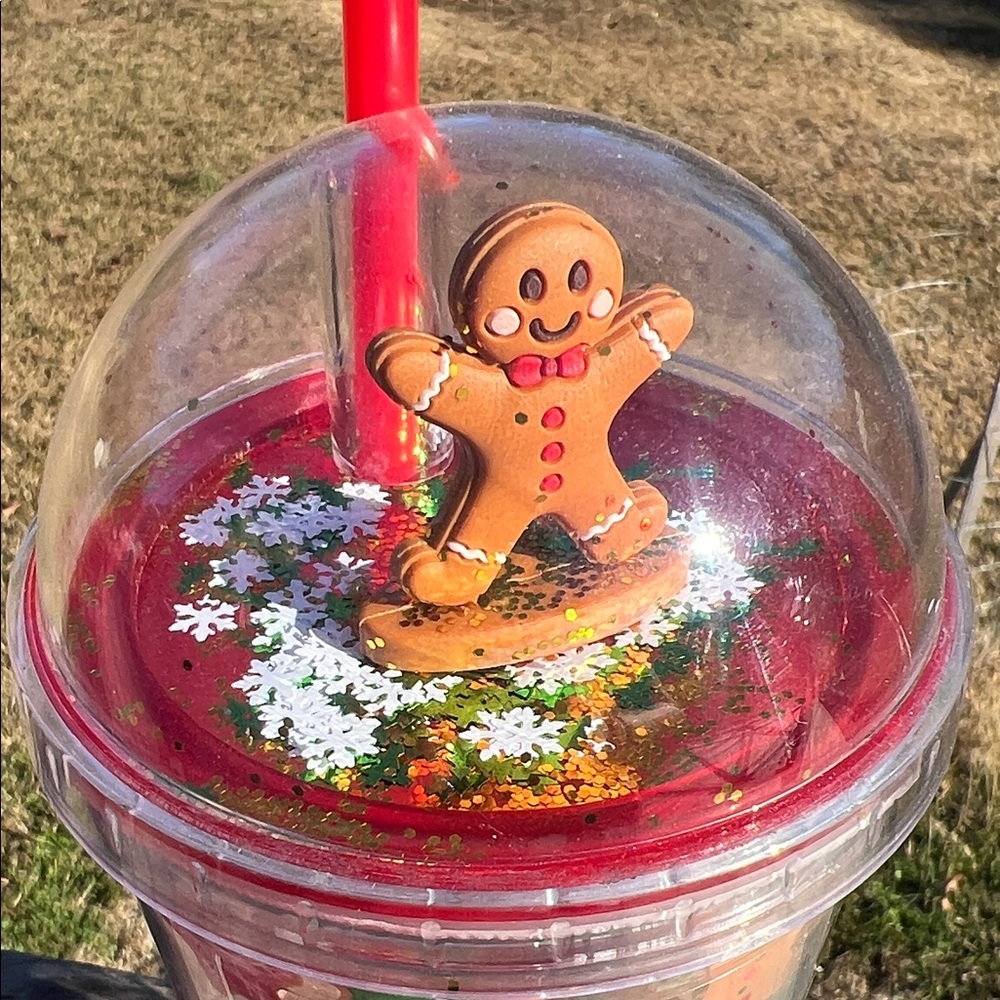 Festive Holiday Tumbler with Straw 16oz - Picture 3 of 5